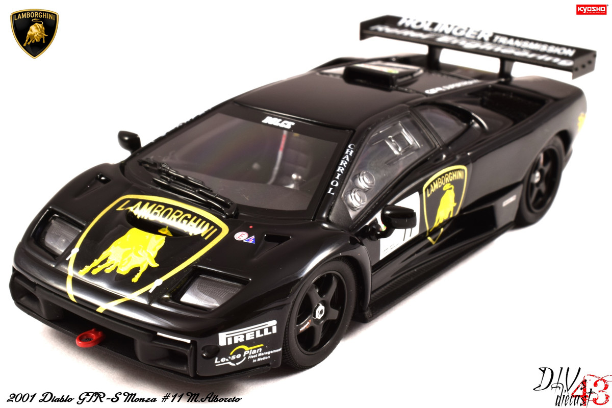 Diablo GTR-S Monza #11 M.Alboreto Black Kyosho (1)