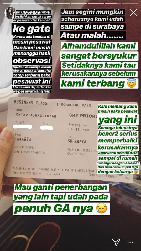 Unggahan Instagram Story Via Vallen, Senin (26/11/2018)