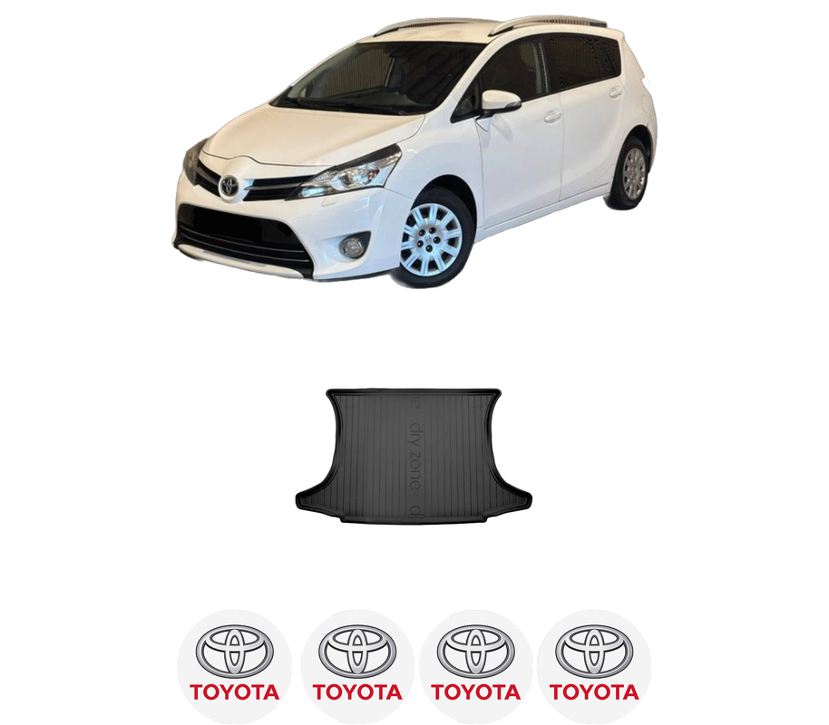 Tavita Portbagaj TOYOTA VERSO (_R2_) din 2009-2018, Protectie Portbagaj Auto, 4x Stickere auto cu TOYOTA