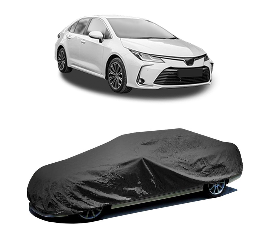 Husa tip prelata auto pentru TOYOTA COROLLA Saloon (_E21_) 2019,culoare negru, material textil impermeabil, rezistanta la intemperii praf UV, CARPASSION Husa Protectie