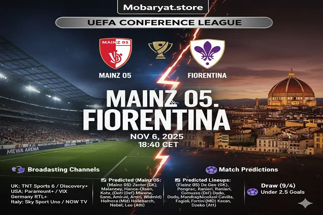 صراع القاع الأوروبي: ماينتس يستضيف فيورنتينا في ظل إقالة بيولي Mainz vs. Fiorentina