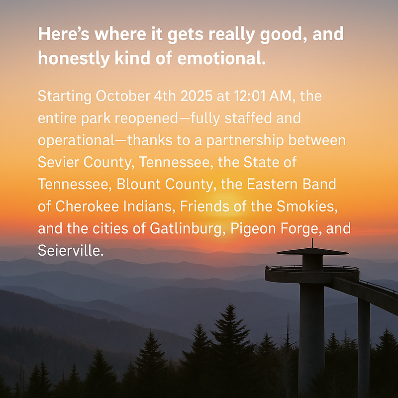 2025 Government Shutdown Update: The Smokies Are OPEN (Here's What Happened)
