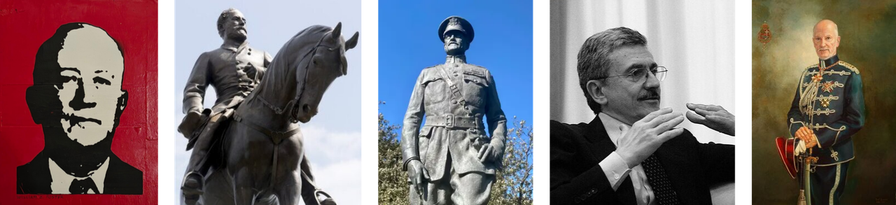 Des personnalités historiques ayant grandement influencé les idées politiques westaliennes. De gauche à droite, George Markati, fondateur du Parti Communiste Westalien, Henry Horvanx, qui a inspiré l’Horvanxisme, Stanislas Asfort, père de l’Asfortisme, Simeon Belagri, père du bélagrisme, et Victor Hardenbor Sr., père de l’hardenborisme.