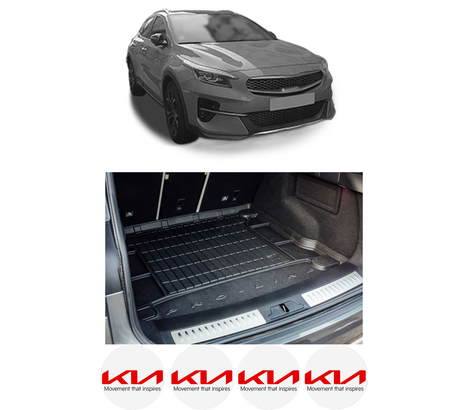 Tavita Portbagaj KIA XCEED (CD) din 2019-2021, Protectie Portbagaj Auto, 4x Stickere auto cu KIA