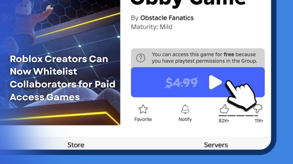 Roblox Creators Can Now Whitelist Collaborators for Paid Access Games