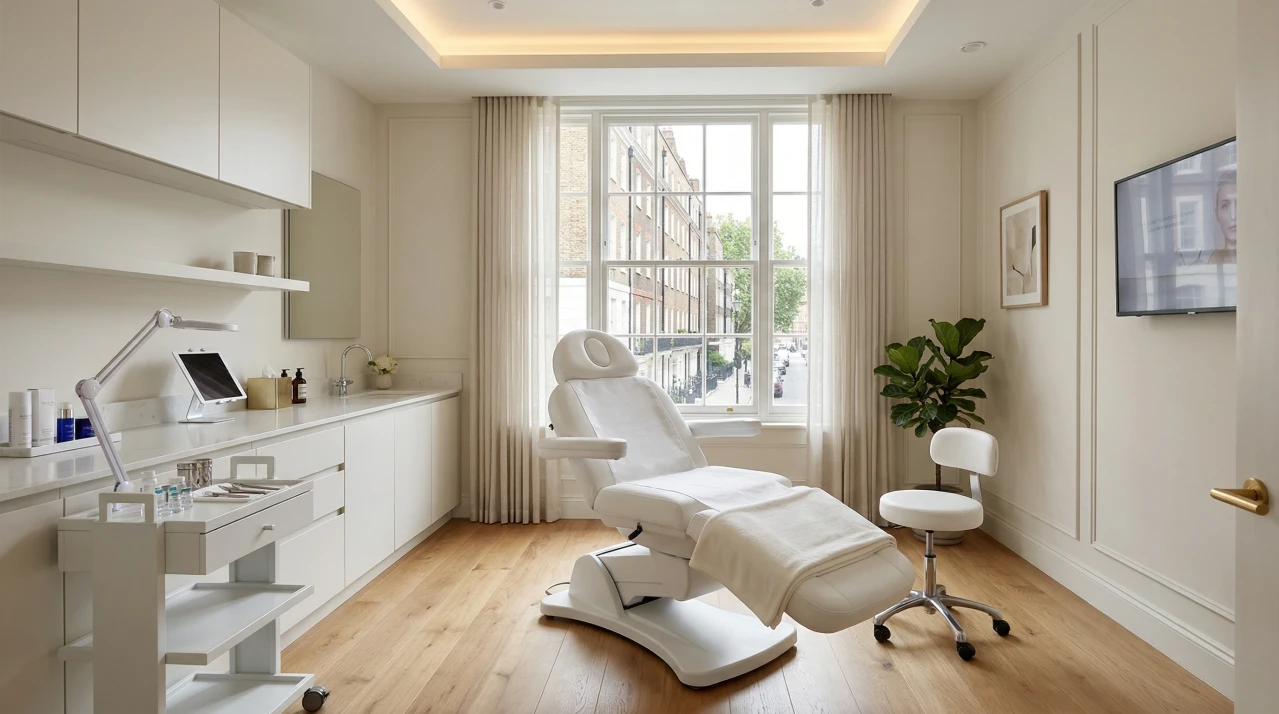 private procedure room with clean minimal layout.