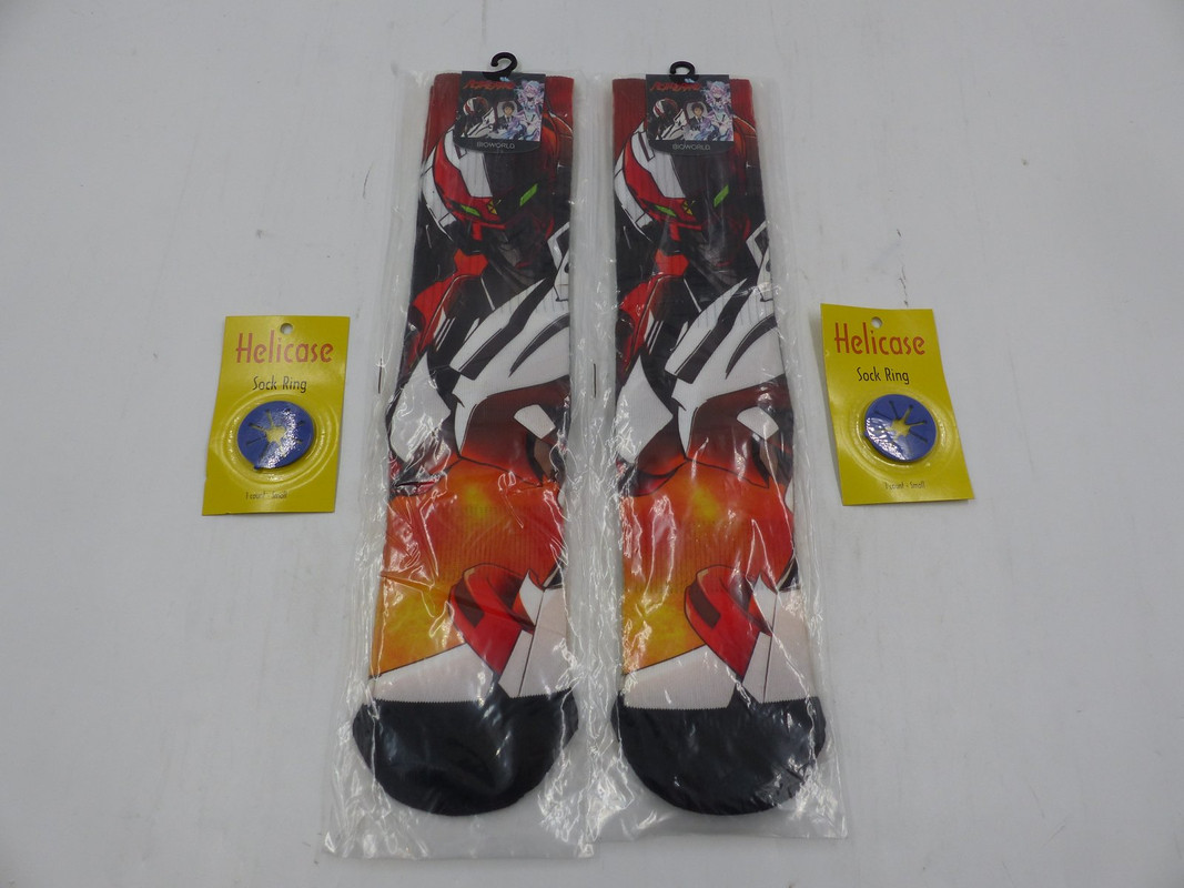 LOT OF 2 BIOWORLD ACTIVE RAID OSCAR II STRIKE CREW SOCKS SIZE 10-13 + SOCK RINGS