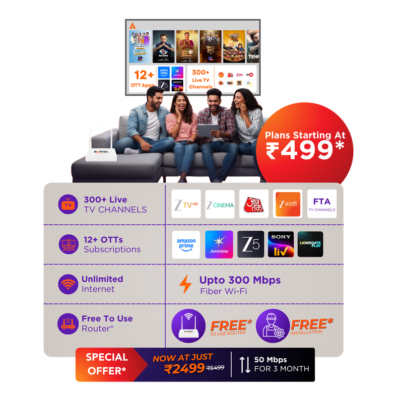 Happy family using high-speed internet