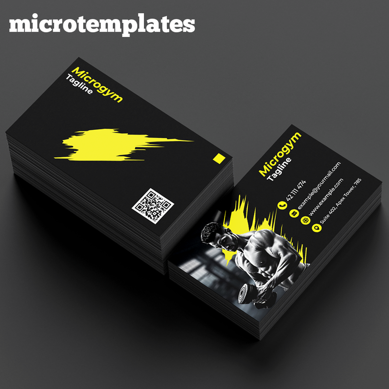 fitness business cards templates free