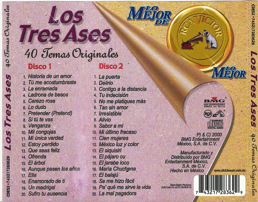 Los Tres Ases  -  Lo Mejor De RCA Victor 40 Temas Originales (2000) mp3 243 Kbps