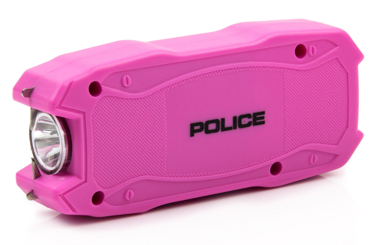 POLICE PINK Mini Stun Gun 1901 550 BV Rechargeable LED Flashlight eBay