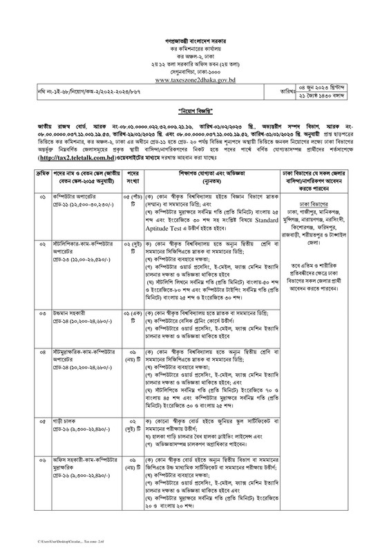 Taxes-Zone-2-Dhaka-Job-Circular-2023-PDF-1