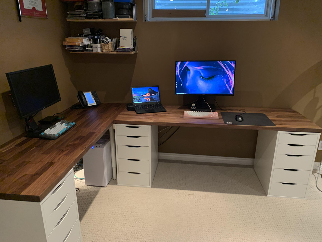 How to combine 2 desks from IKEA to make L shaped corner desk? What legs  and everything should I do? : r/AskBattlestations