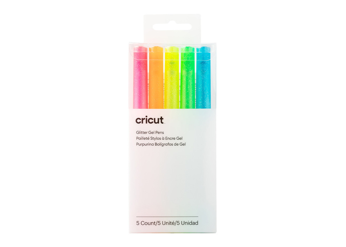 Cricut Set 5 Penne Gel Glitter Neon 0,8 mm