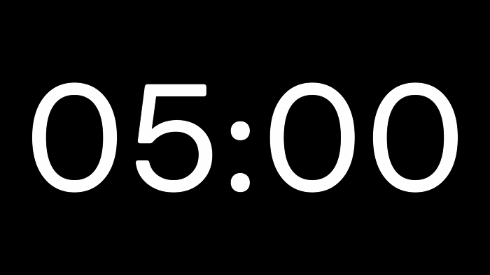 Cuenta Regresiva Elevación de 5 Minutos con Fondo Transparente 4K
