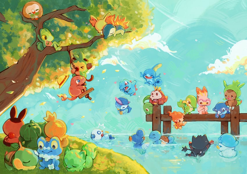 rowlet-piplup-bulbasaur-sprigatito-scorb