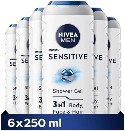 NIVEA MEN Sensitive 3-in-1 Shower Gel and Body Wash