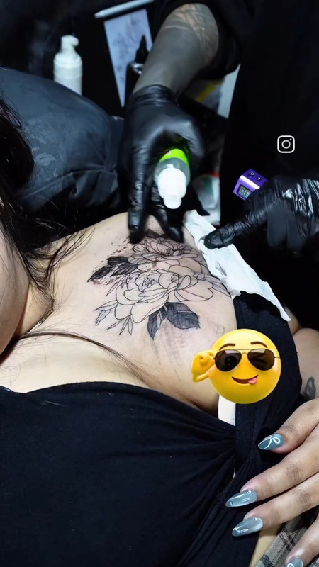 chubby lady breast tatooing in black dress mp4 snapshot 00 00 507