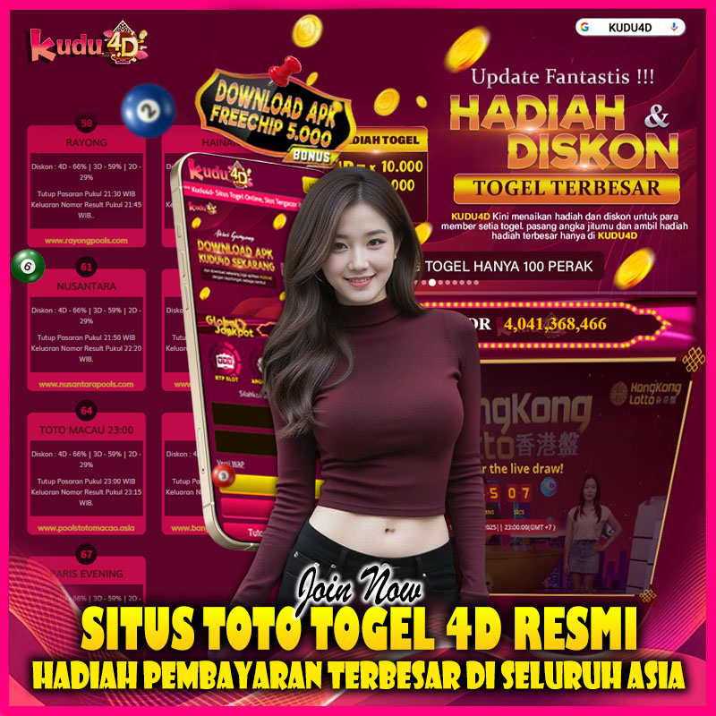 KUDU4D : Situs Toto Togel 4D Resmi Hadiah Pembayaran Terbesar Di Seluruh Asia