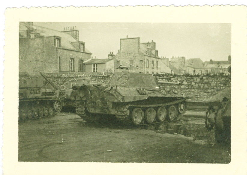 WRECKED GERMAN TANKS (PANTHER V) IN CHERBOURG FRANCE