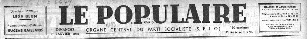 Le Populaire 1939