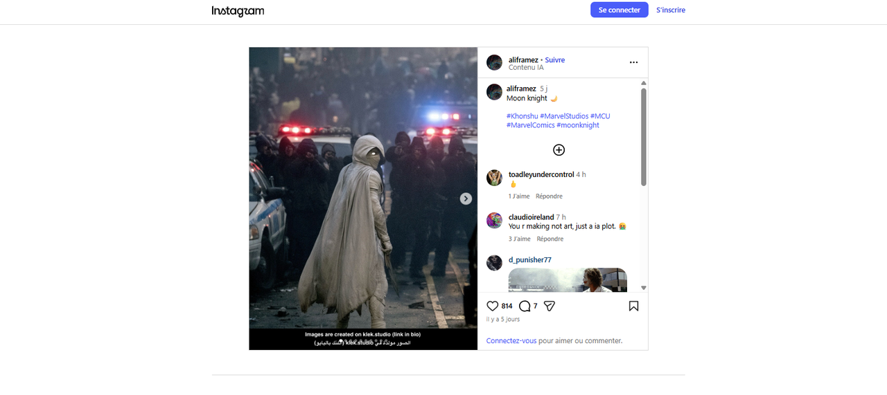 Ali Framez Moonknight protest
