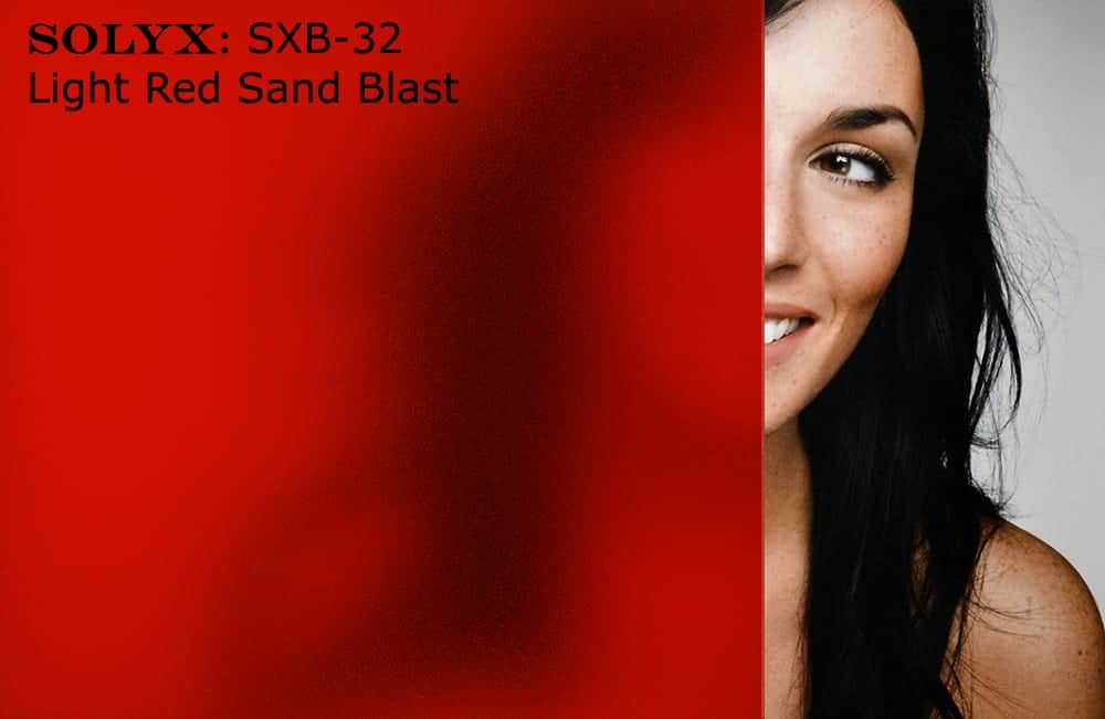 SXB-32 Light Red Sandblast – Textured Window Film. SXB-32 Light Red Sand Blast Colored Glass Films are a translucent, high-quality, embossed vinyl…