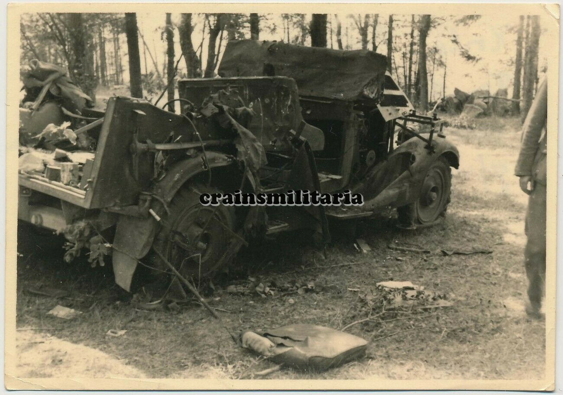 Orig. Foto zerstörte 61.ID Lkw in KOILA b. Jogeva Rakke Estland 