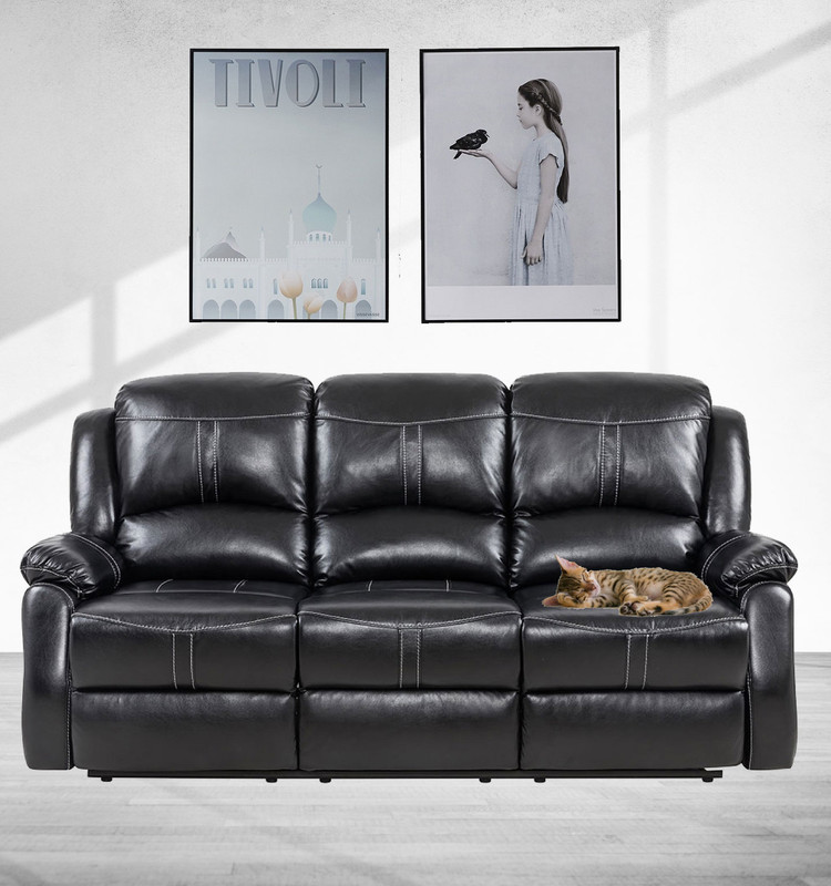 Lorraine BelAire Reclining Ebony Sofa by American Home Line