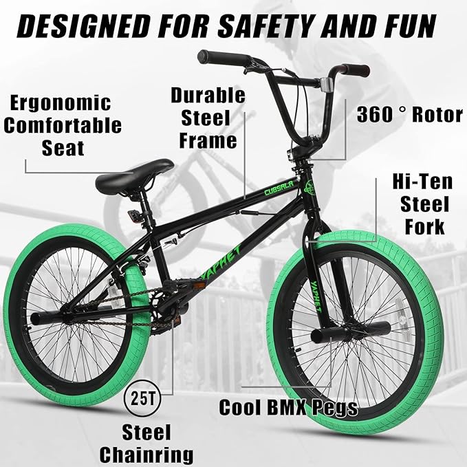 Vista lateral de la bicicleta BMX Cool Aro 20 en color rojo brillante.