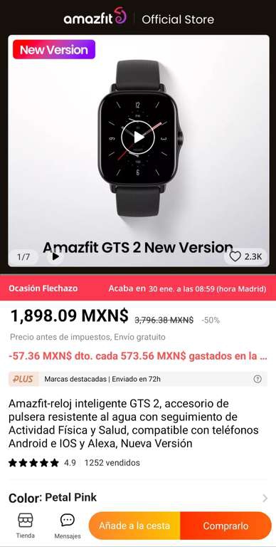 AliExpress: Amazfit GTS 2 
