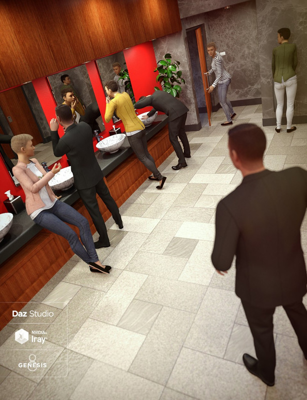 the executive restroom poses for genesis 8 00 main daz3d