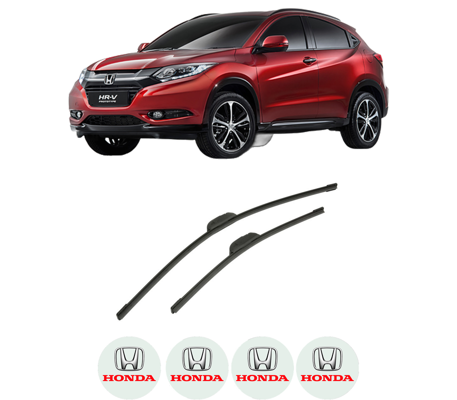 Set stergatoare auto HONDA HR-V (RU) din 2015, pentru parbriz auto, 2 bucati, Bosch Aerotwin Retrofit, din cauciuc siliconat rezistent, 4 Stickere Auto HONDA