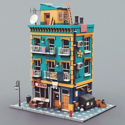 Cyan Townhouse - [Download] Minecraft Map