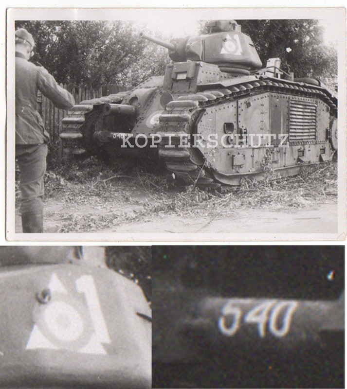 Original Foto französischer Panzer Kennung 540 u