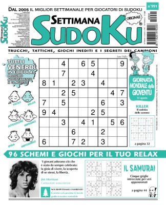 Settimana Sudoku N.991 - 9 Agosto 2024