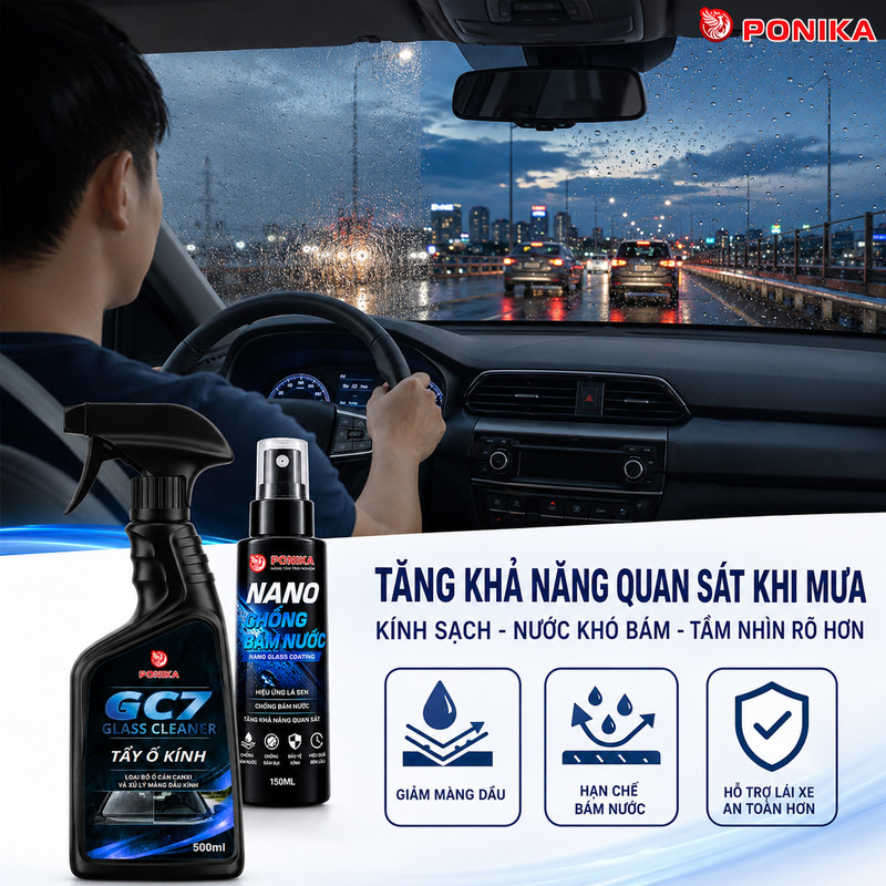 Hiệu quả lái xe trời mưa