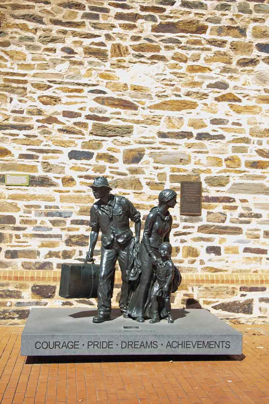 Migration Museum statue