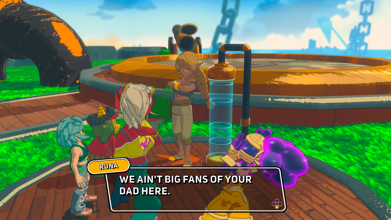 Beebz and the crew encounters Runa in Demon Tides