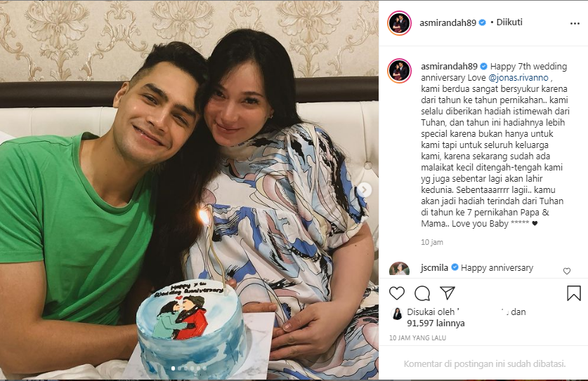 Asmirandah rayakan anniversary pernikahan ke-7
