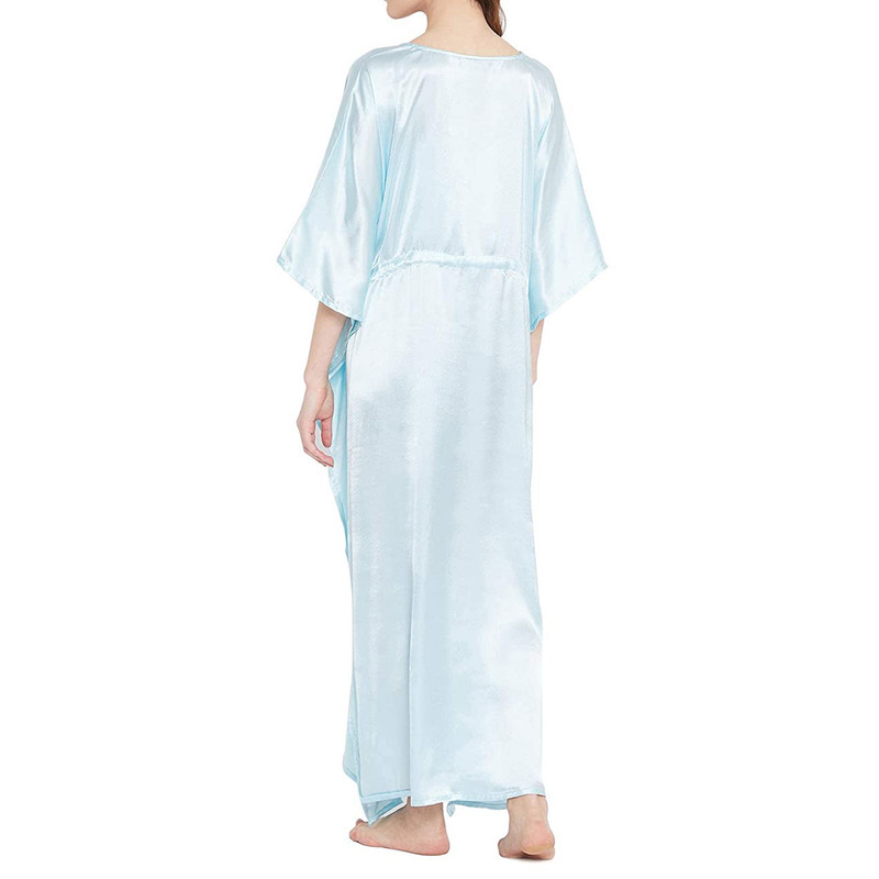 Women Satin Silk Nightdress Lingerie Sleepwear Nightgown Maxi Robe Loungewear - Picture 34 of 125