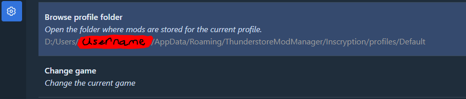 Settings > Browse Profile Folder