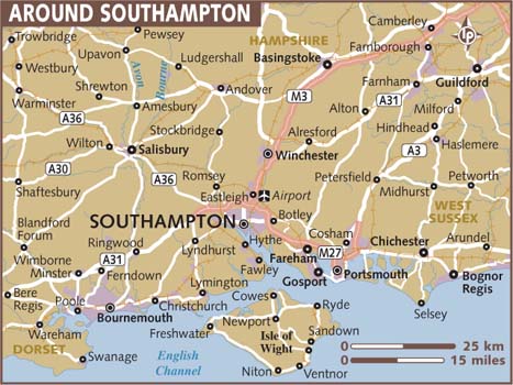 Map Of Southampton And Surrounding Area 60 Southampton Wolves : England (Official) | Molineux Mix