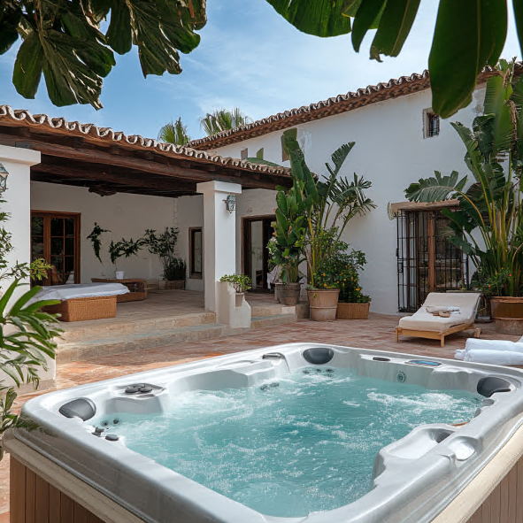 Jacuzzi en espacio exterior