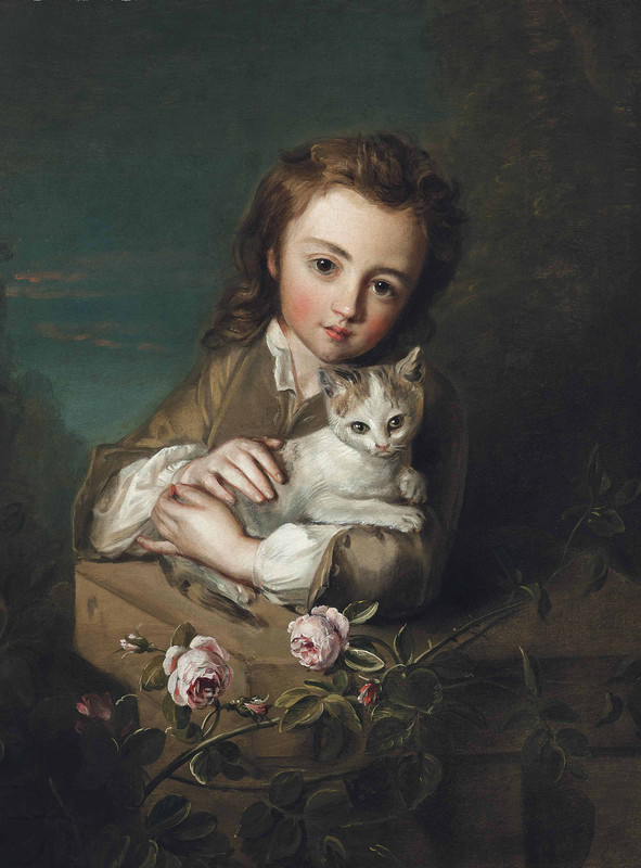 2015-CSK-11567-0192-000-philip-mercier-a-young-boy-holding-a-kitten-in-a-rose-garden105028
