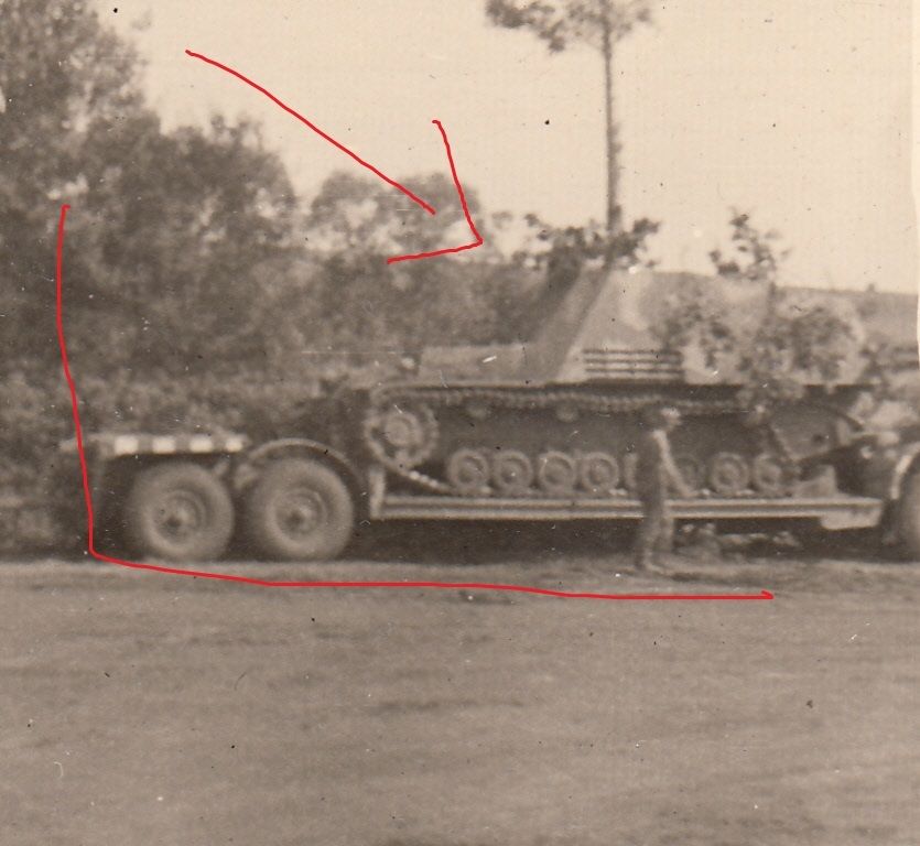 Foto Soldat Panzer Tank Nashorn Sonder-Anhänger 
