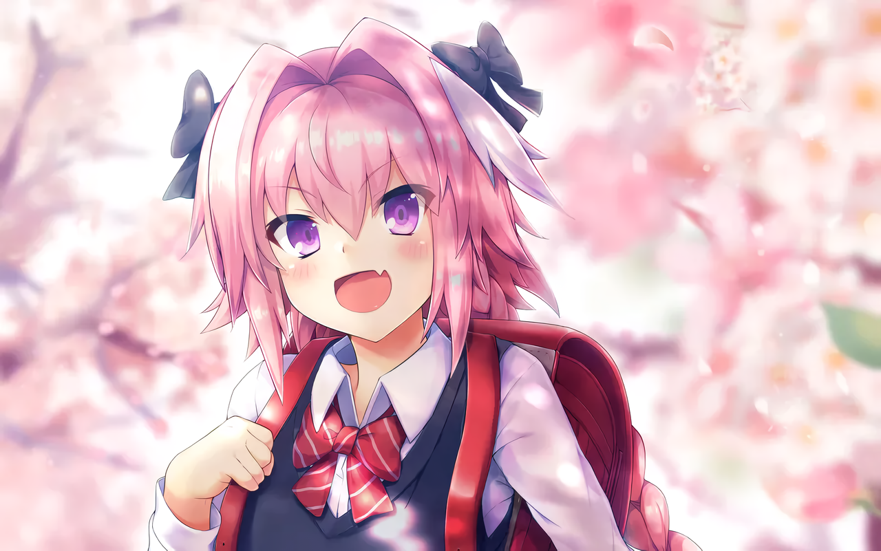 astolfo schoolgirl with sakura pwvdtovvf6gkn3ba waifu2x noise0 scale4x