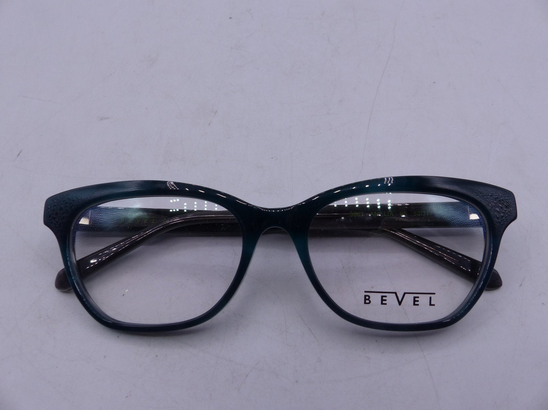 BEVEL 3687 AMELIA EMERALD/SHARK SKIN WOMENS EYEGLASSES FRAMES SIZE 52-17-135