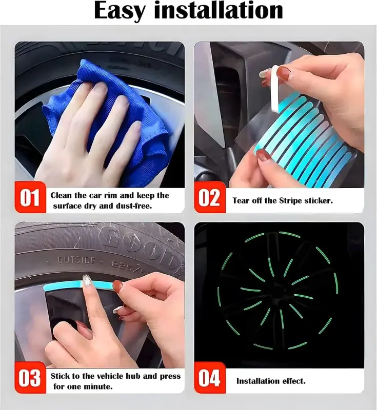 Colorful Reflective Rim Stickers