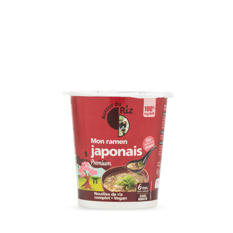 Mon Ramen Japonais Cup Veggie Premium, Autour du Riz, 69g